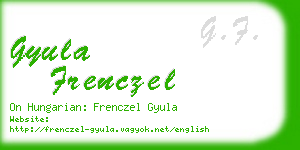 gyula frenczel business card